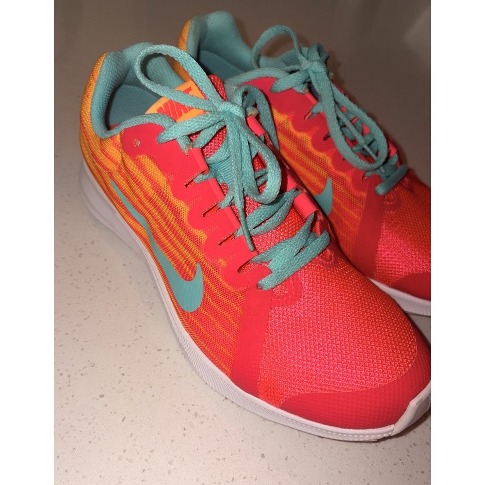 NIKE  Downshifter 8 Fade Running Shoes 6Y Pink and Yellow